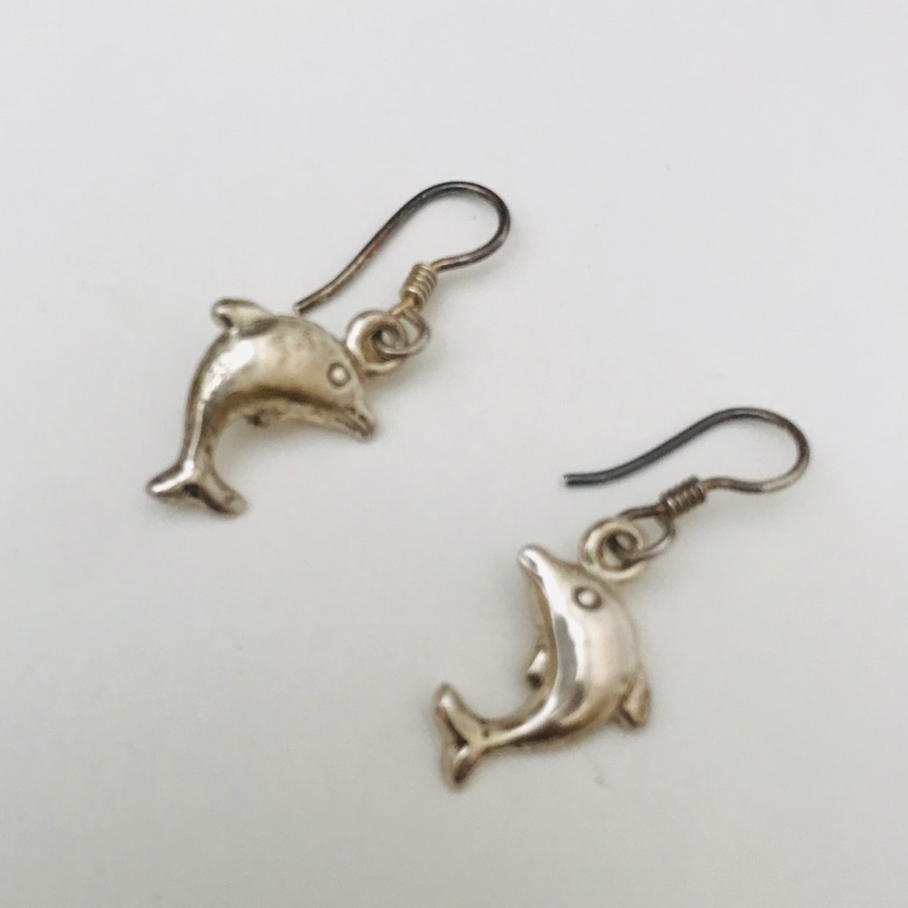 Silver Dolphin Earrings